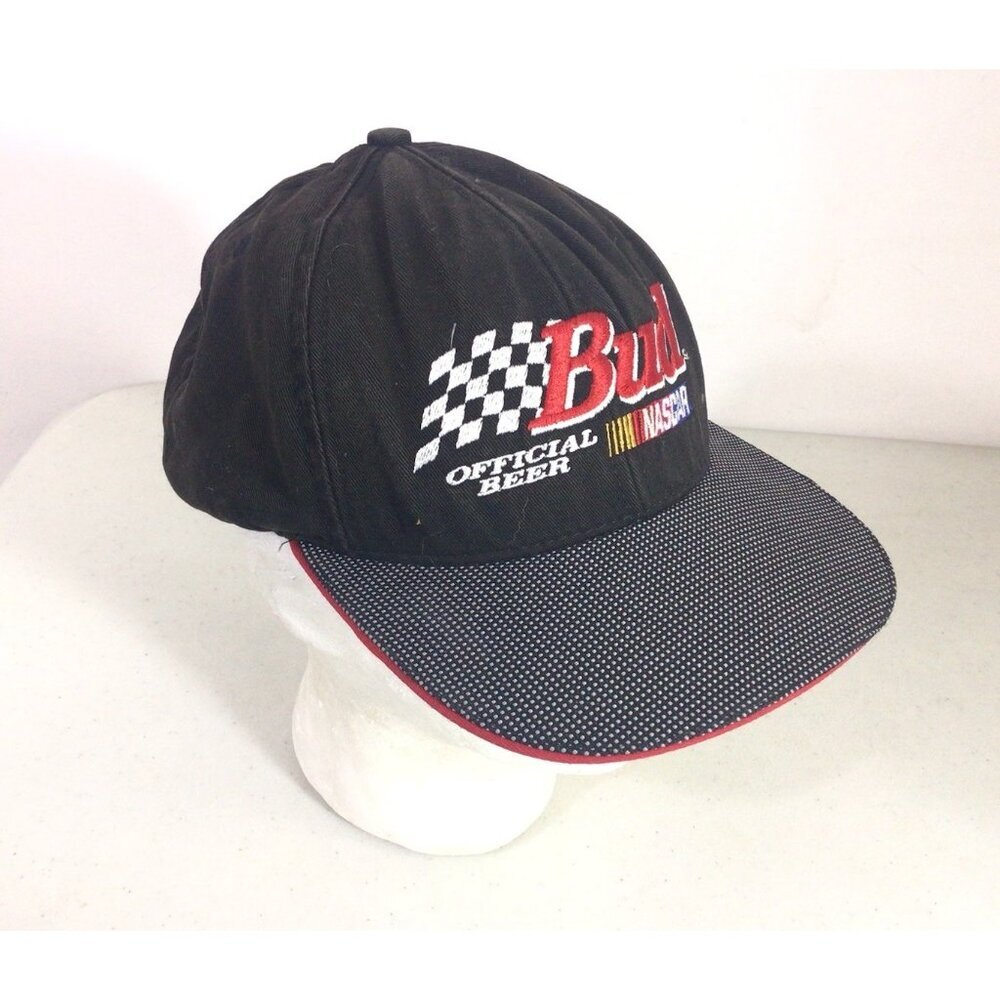 Vintage Bud NASCAR Official Beer Hat USA Made Adjustable Cap